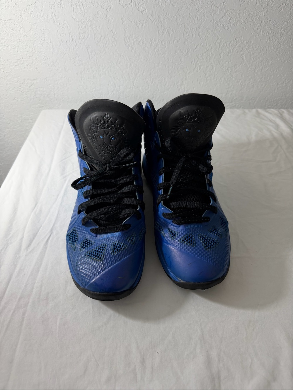 Nike LeBron 8 PS Men's Blue and Black High-Top Basketball Sneakers